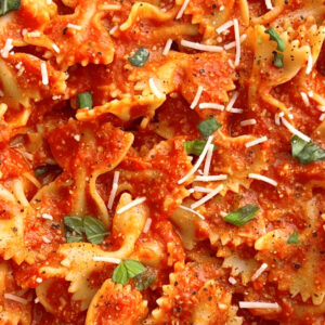 Fire Roasted Red Pepper Pasta Close