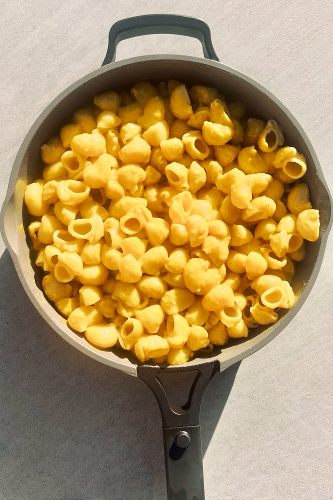 Vegan Mac and Cheese pan