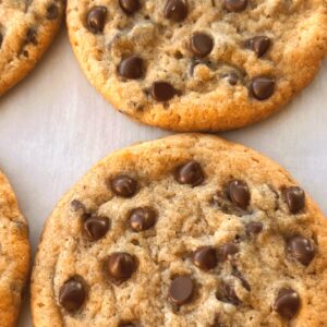 Vegan Chocolate Chip Cookies Close