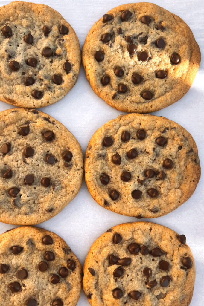 Vegan Chocolate Chip Cookies Up Close