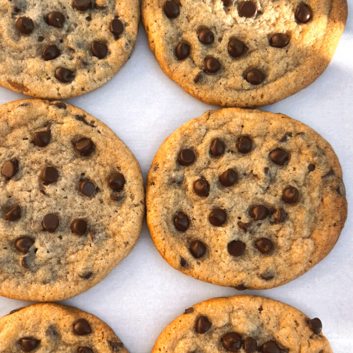 Vegan Chocolate Chip Cookies Up Close