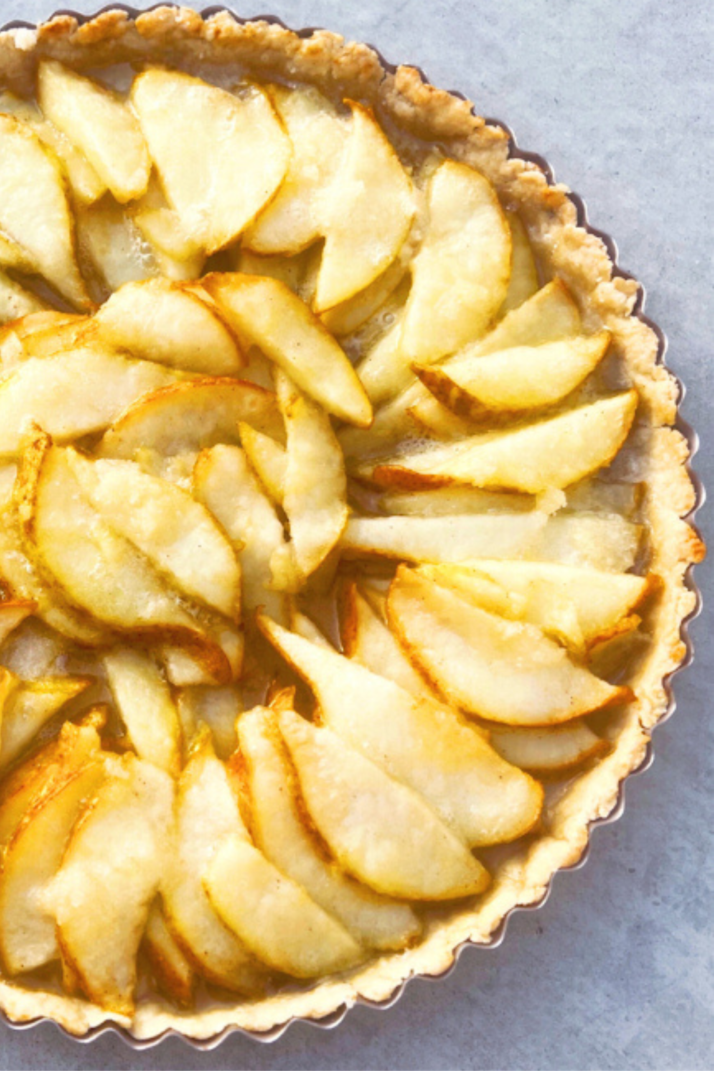 Vegan Rustic Pear Tart Close